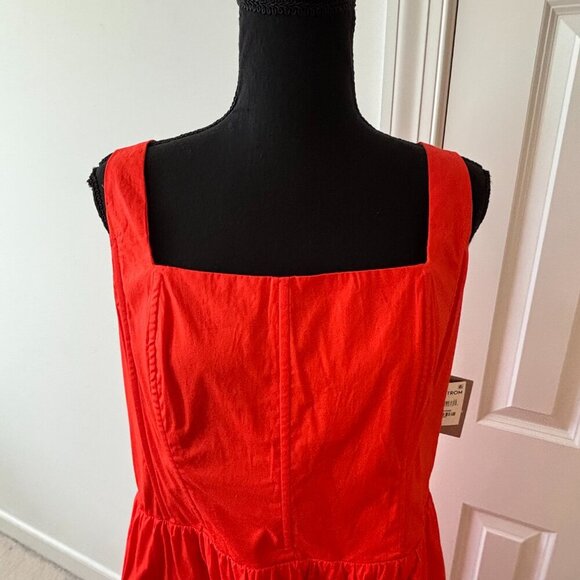 Chelsea 28 Red Square Neck Maxi Sleeveless Sundress- Plus Size XXL - NWT - Picture 2 of 12